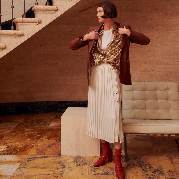 New $1200 J Crew Collection Limited Edition Leather Blazer Jacket Coat Brown NWT - Picture 4 of 9